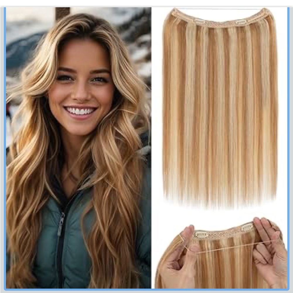 Blonde Clip-In Hair Extensions - Natural Honey Blonde